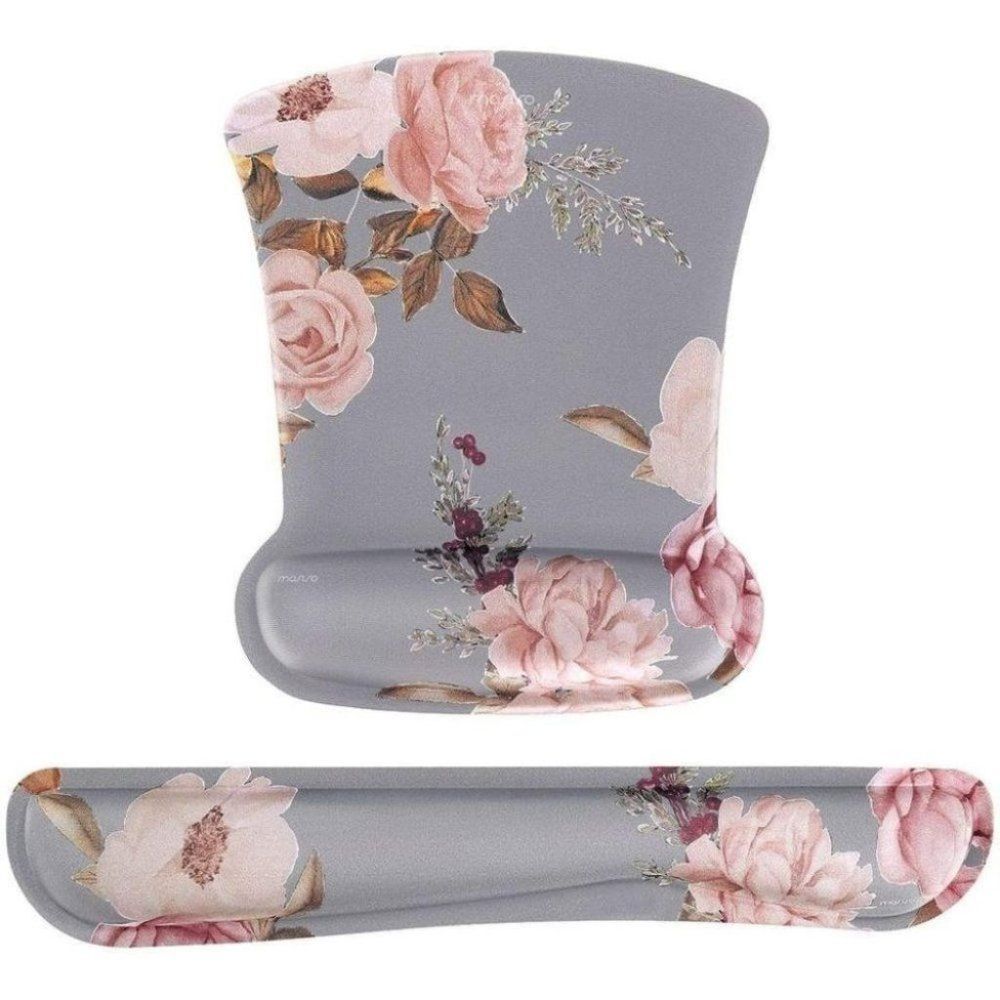 Elegant Floral Keyboard Wrist Rest Set - Picture 2 of 4